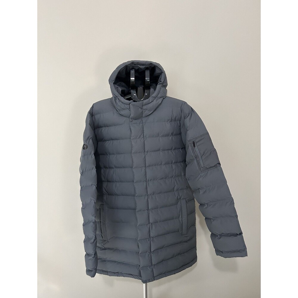 Marmot Men's Large Gray Puffer Jacket Hooded 3M Thinsulate Warm Zipper